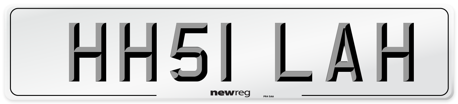 HH51 LAH Number Plate from New Reg